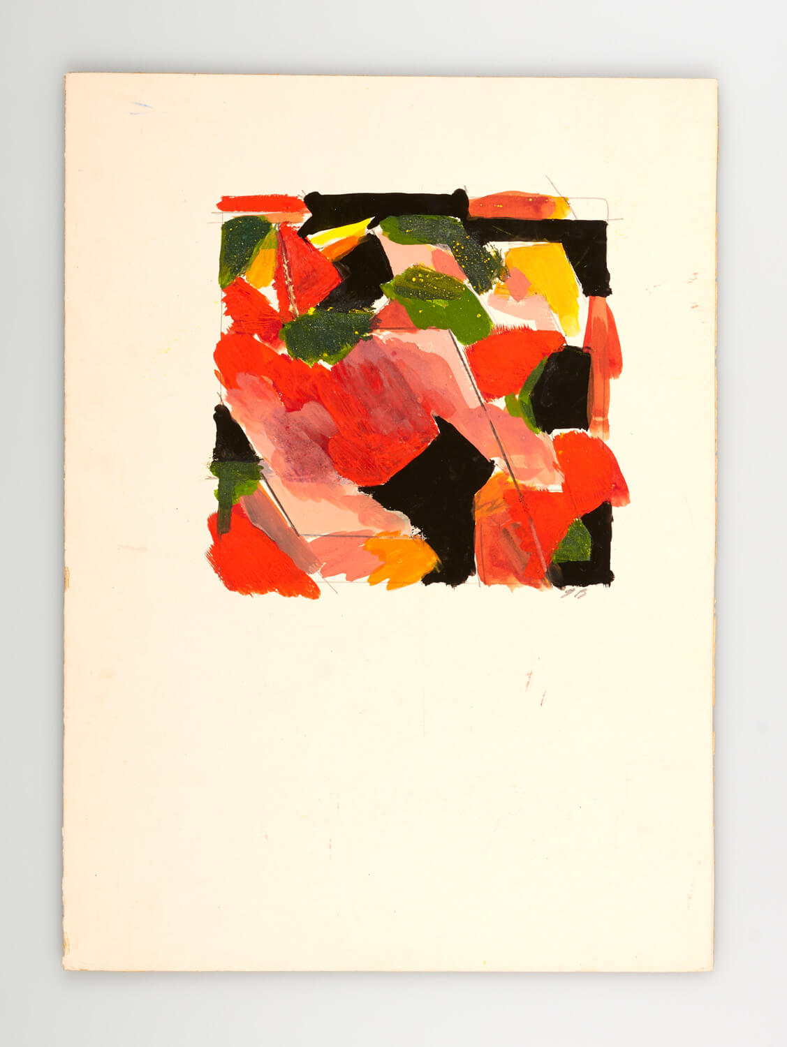 JB179 - Blocks - 1978 - 18 x 18 cm - Tempera and graphite on card