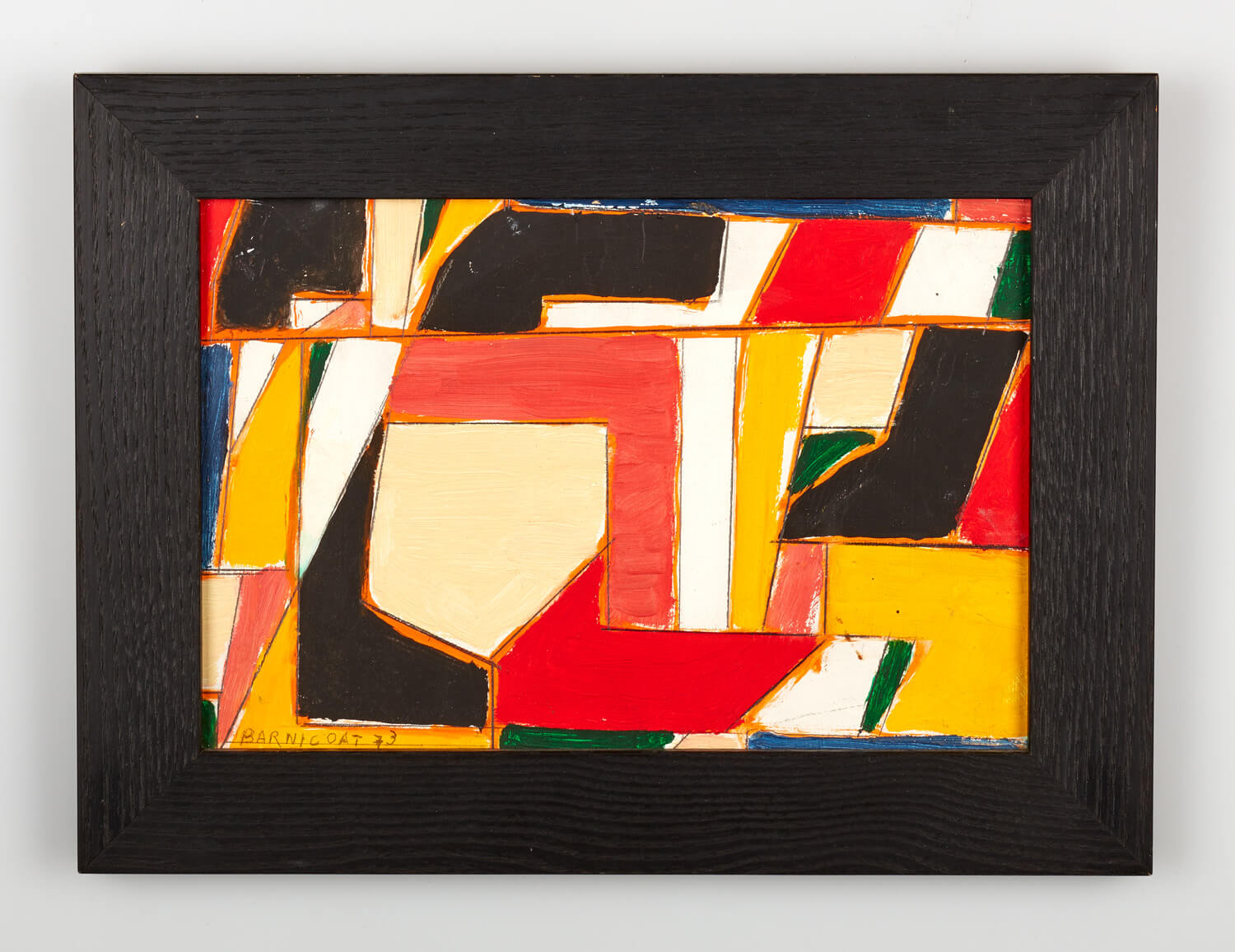 JB201 - Geometric oil - 1973 - 20 x 29 cm - Oil on panel