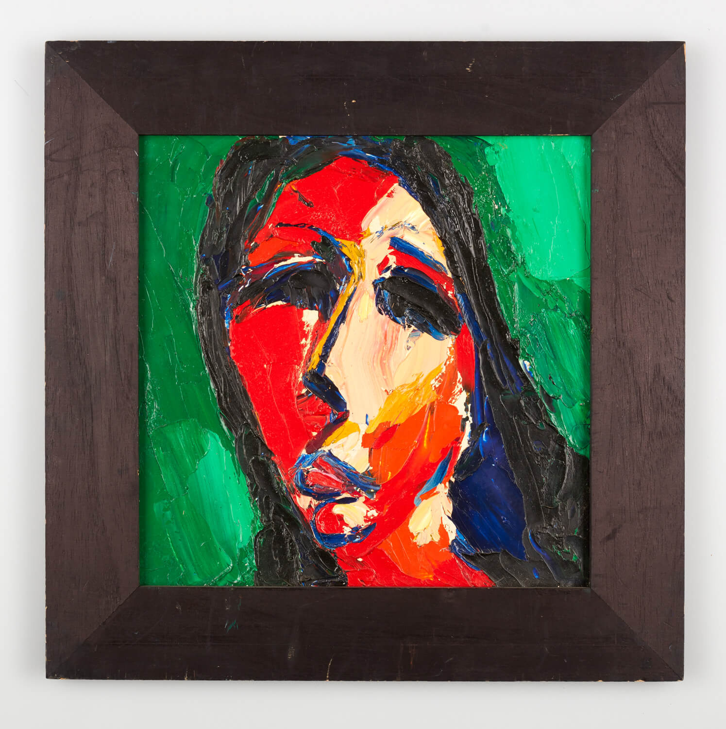 JB229 - Woman's Head - 1993 - 29.5 x 29 cm - Oil on panel