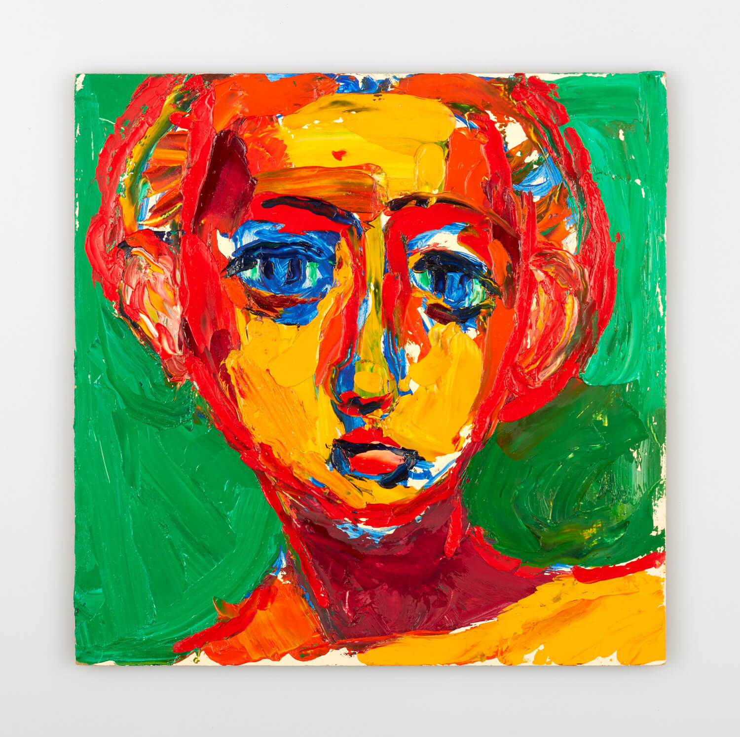 JB242 - Woman's Head - 1993 - 30 x 26 cm - Oil on panel
