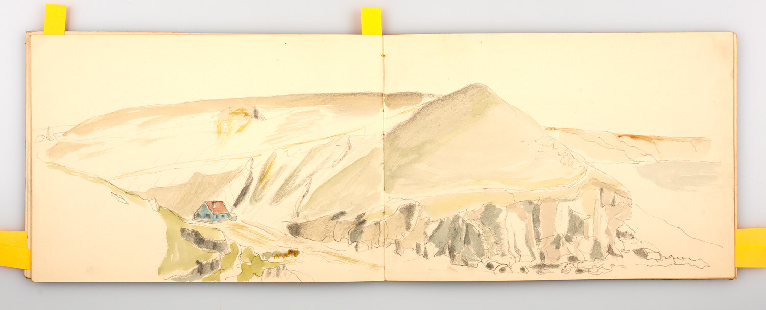 JB266 - Cornish Sketch Book 1946_48 - 1946 - 51 x 18 cm - Pencil and watercolour