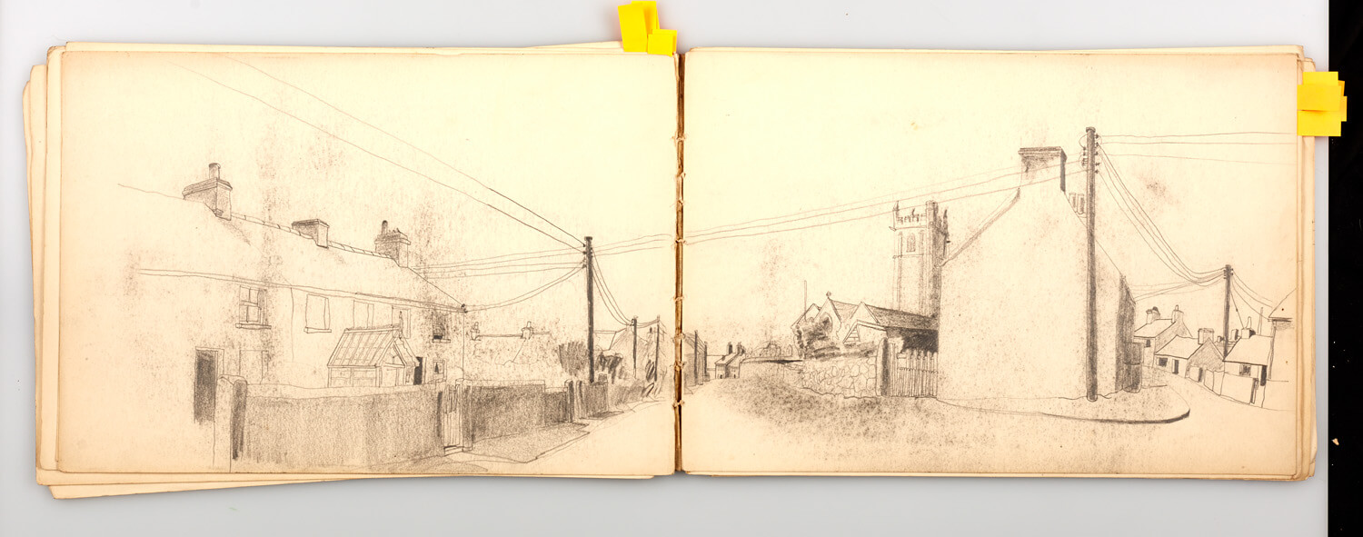 JB277 - Cornish Sketch Book 1948 - 1948 - 25 x 73 cm - Pencil