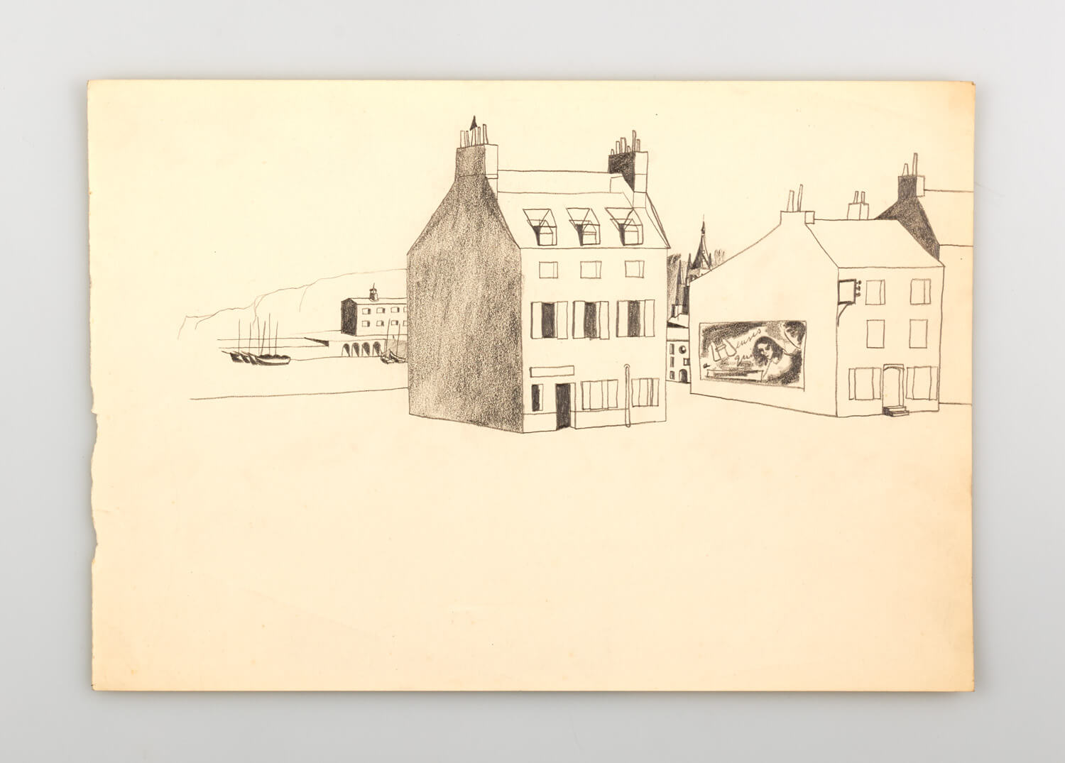 JB306 - Drawing, France - 1945 - 25.5 x 37 cm - Pencil